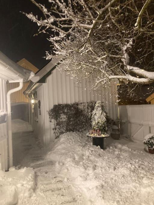 Idyllisk Lite Anneks Med Enestaende Uteplass Larvik Buitenkant foto